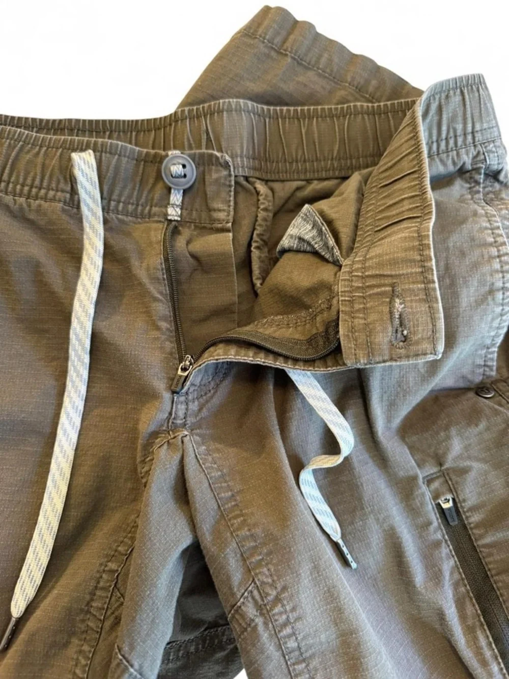 Vuori Ripstop Climber Pant Army Green Drawstring Hiking S